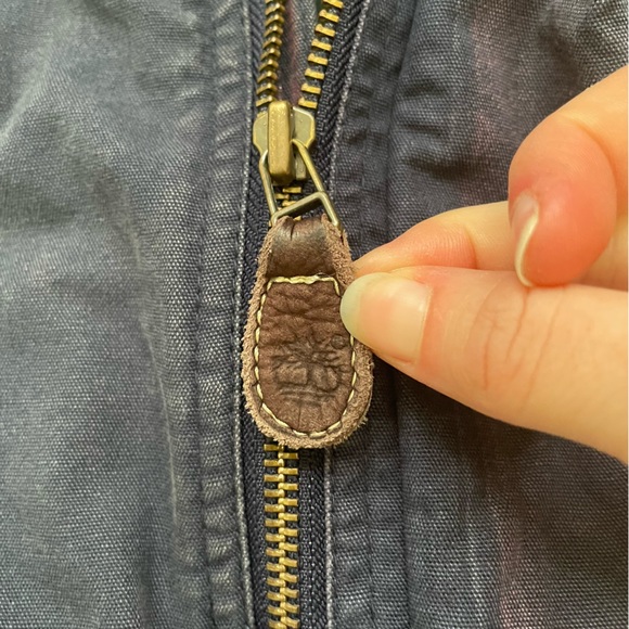 Timberland Chore Barn Coat Workwear Weathergear Leather Utility Jacket Large - Picture 10 of 13